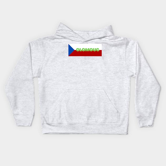 Olomouc City in Czech Republic Flag Kids Hoodie by aybe7elf